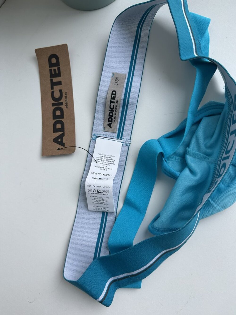 Addicted - Basic Jockstrap - Turquoise Blue (L) - Picture 5 of 7